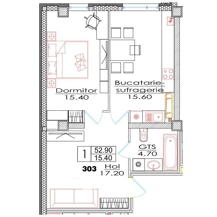 Vânzare, apartament, o cameră, str. Ialoveni, Telecentru - Poză 3