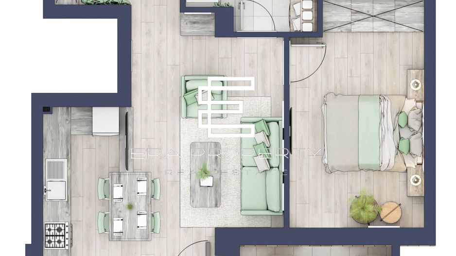 Apartament cu 2 camere, rulouri electrice, încălzire pardoseală, Sibiu - Schiță 14