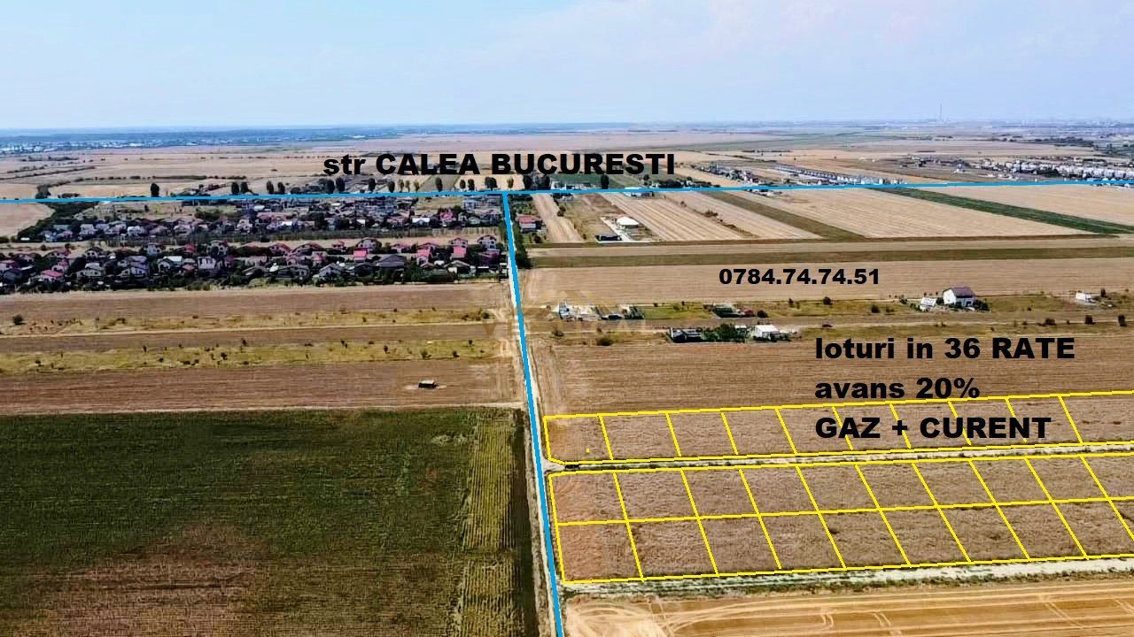 Teren in RATE cu gaz si curent - comuna Berceni - Poză 3