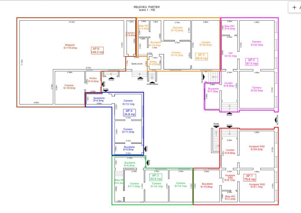 Zona istorică Traian–6 apartamente în imobil cu potențial, 621 mp, 759 mp teren - Poză 34