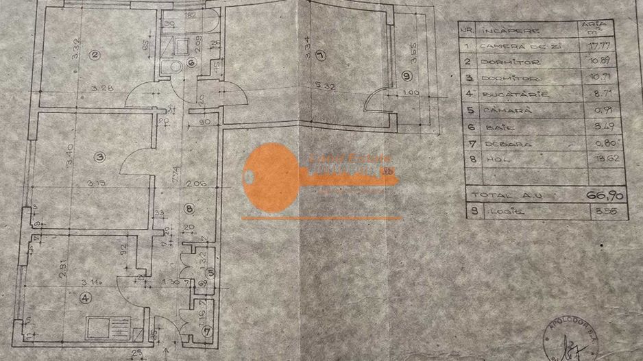 Apartament 3 camere  | Doamna Ghica - Tei - Schiță 1