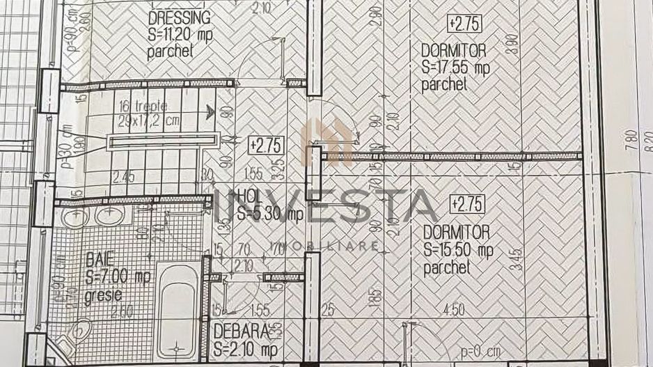 Casa 5 camere 119 mp utili, garaj si curte, strada privata, Campului - Schiță 16