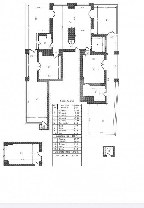 Penthouse Gradina Icoanei | Loc de parcare | Boxa | Terase 80mp - Schiță 14