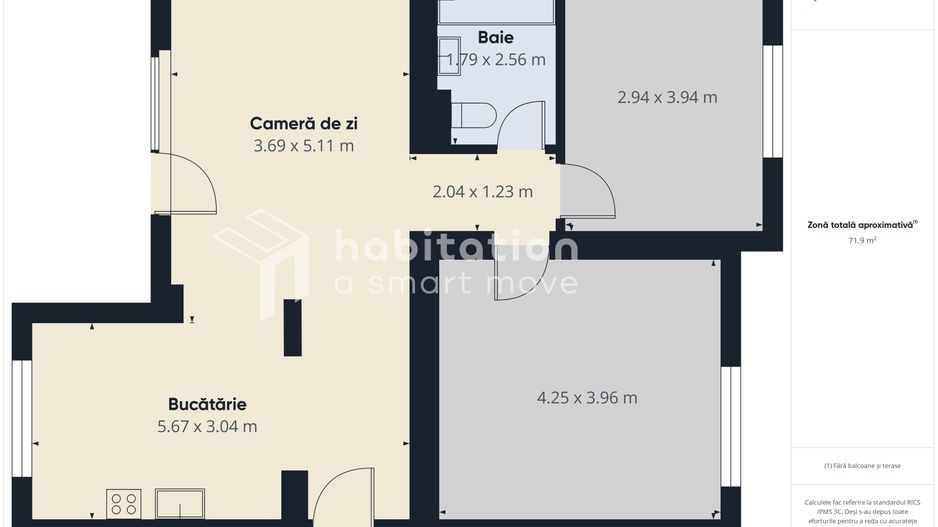 Apartament cu 3 camere, spațios, curte proprie,  Dumbrăvita - IKEA - Poză 29