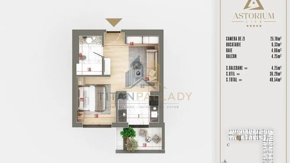 Garsonieră Premium ,Design Modern ,Gata de Mutare ,Astorium Pallady - Poză 4