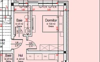 Apartament 3 camere | Gradina 50 mp| Bloc tip vilă | Cristian | Comision 0% - Schiță 17
