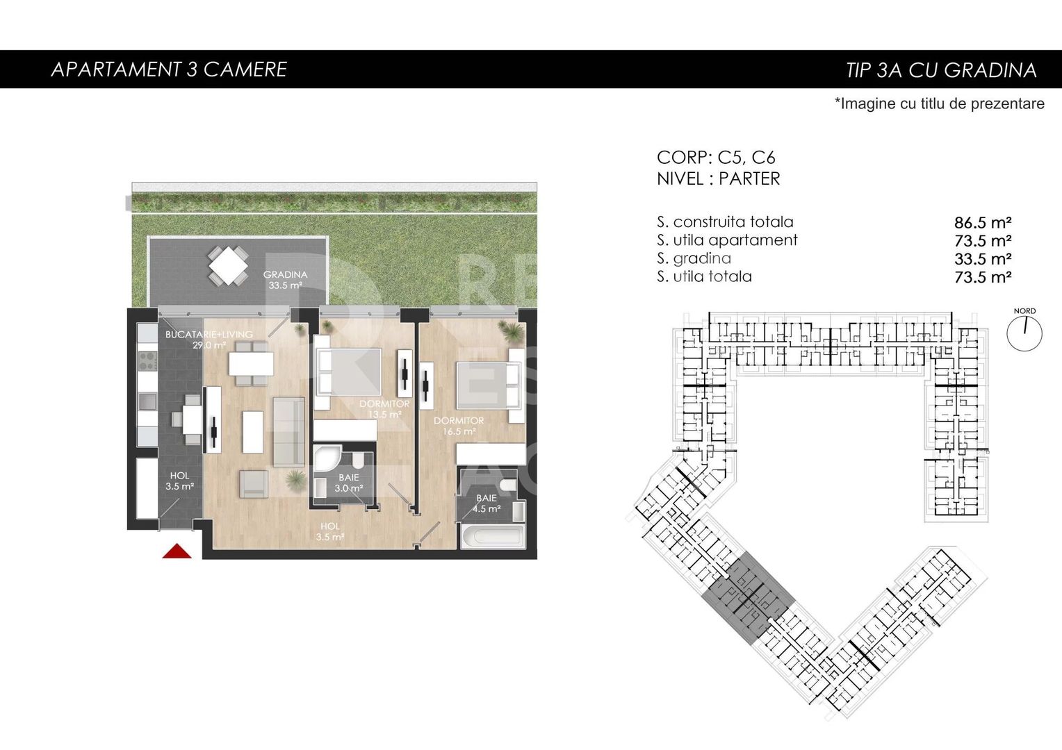 Vânzare, apartament cu 3 camere în zona Bucureștii Noi - Poză 3