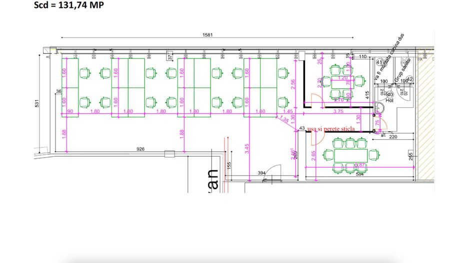 Spatiu de birouri  de inchiriat - Poză 2