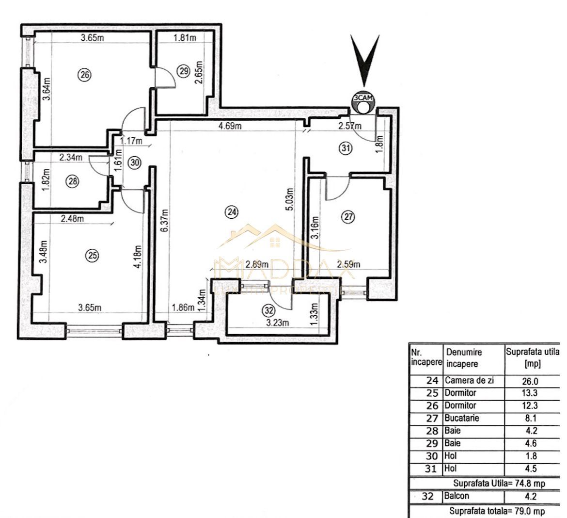 Apartament  LUX**Modern** 3 Camere**Bloc NOU //Strada Agricultori - Poză 27