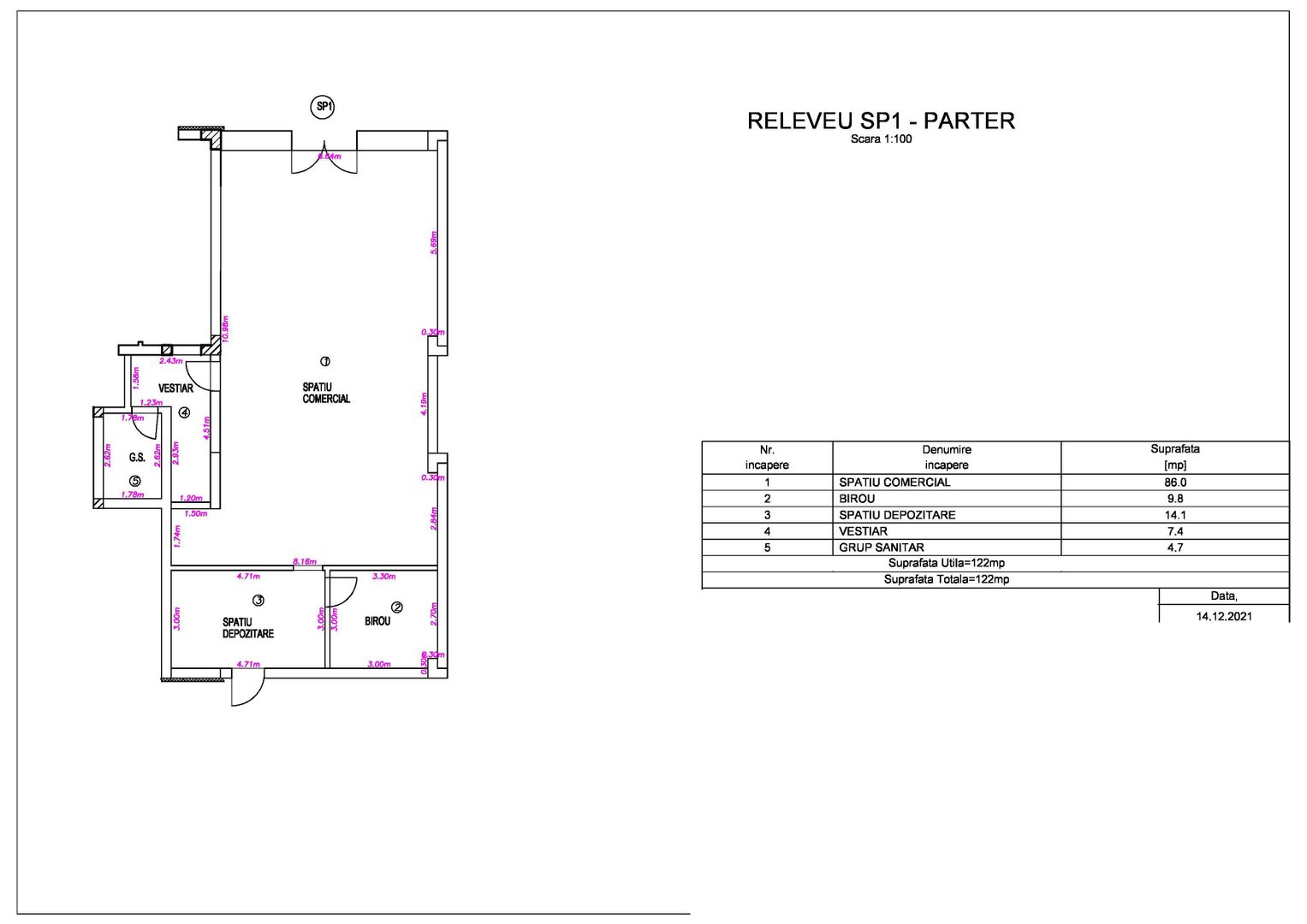 Spatiu comercial de vanzare cartier Tractorul (zona noua) - Schiță 2