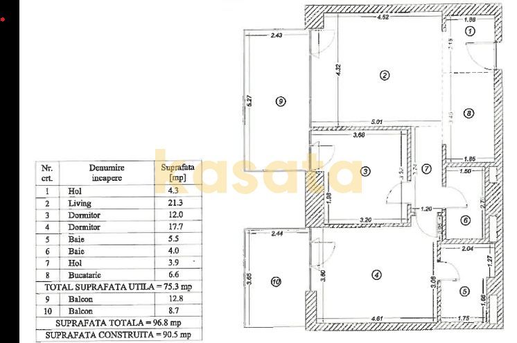 3 Camere Floreasca| Mobilat Premium| Parcare! - Schiță 10