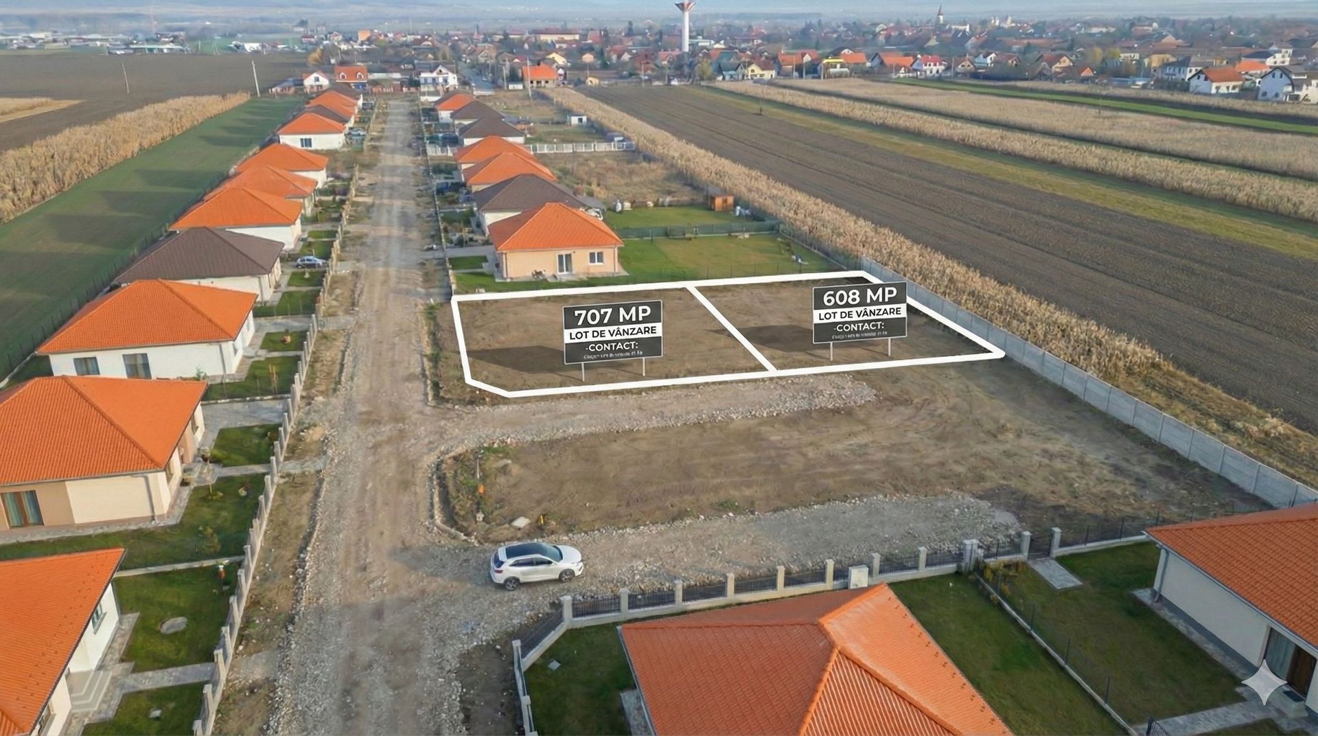 Teren Strada Sportului, Prejmer - 608 mp, Toate Utilitățile - Poză 1