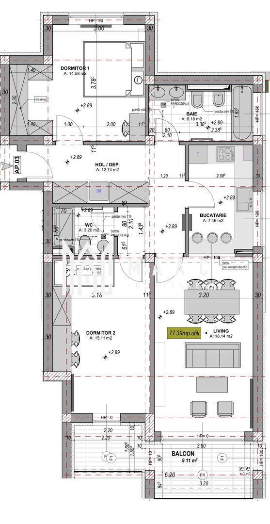 Apartament cu 3 Camere I MOBILAT SI UTILAT I 0% Comision - Poză 15