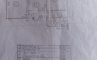 Apartament cu 2 camere in Marasti, etaj 1, zona Kaufland ! - Schiță 6