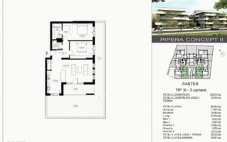 Apartament 3 camere parter | Grădină + terasă 32 mp | PIPERA CONCEPT II | Lux | - Poză 2
