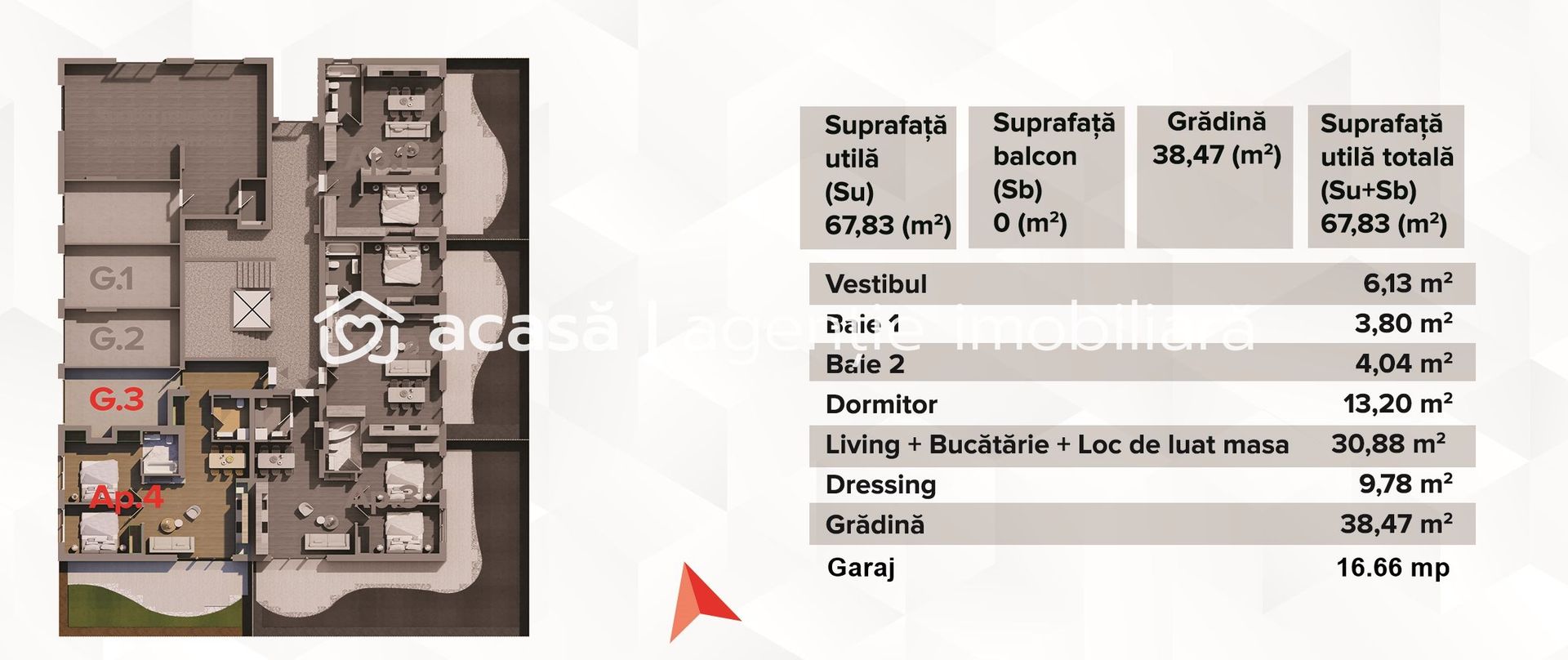 Direct de la DEZVOLTATOR. Apartament cu grădina și garaj - Poză 7