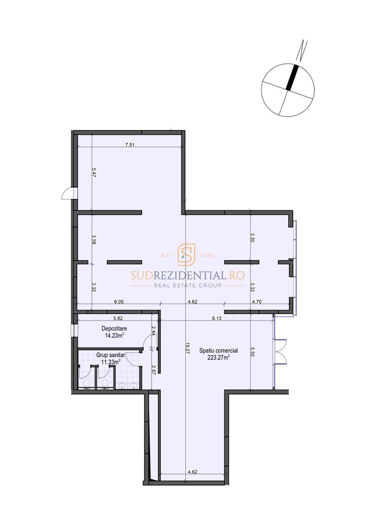 Spatiu comercial 223 mp, vitrina 13 ml, acces dublu, Bd. Metalurgiei - Schiță 6