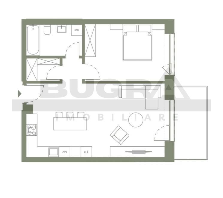 Apartament 2 camere 55 mp, imobil nou,  Era Hexagon - Poză 3