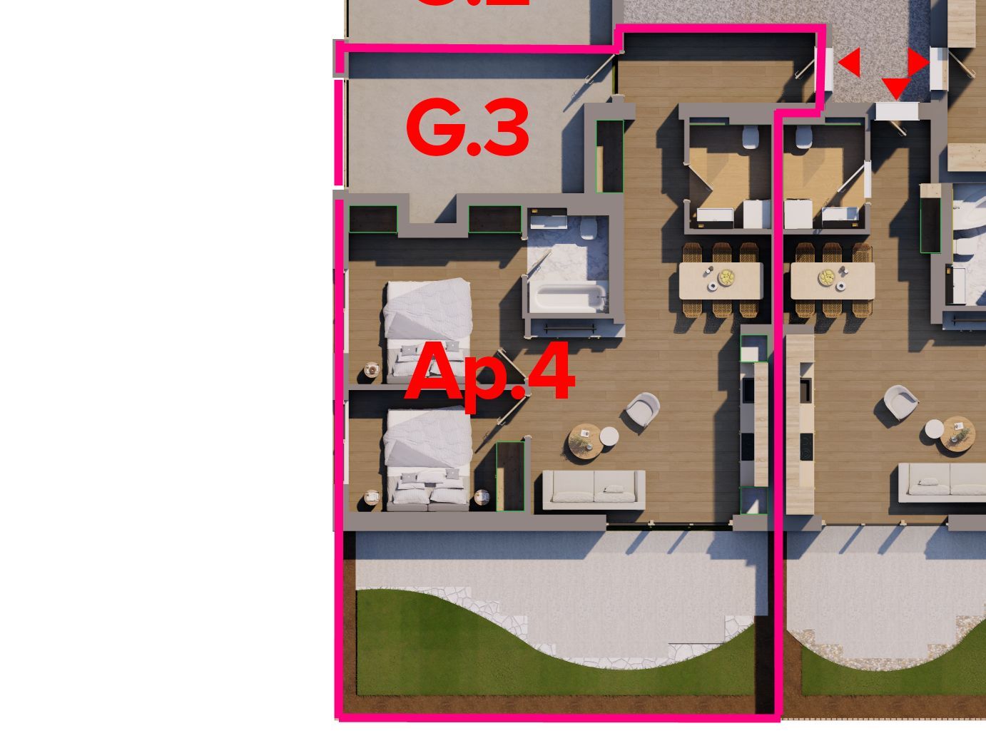 Direct de la DEZVOLTATOR. Apartament cu grădina de 38 mp și garaj - Poză 4