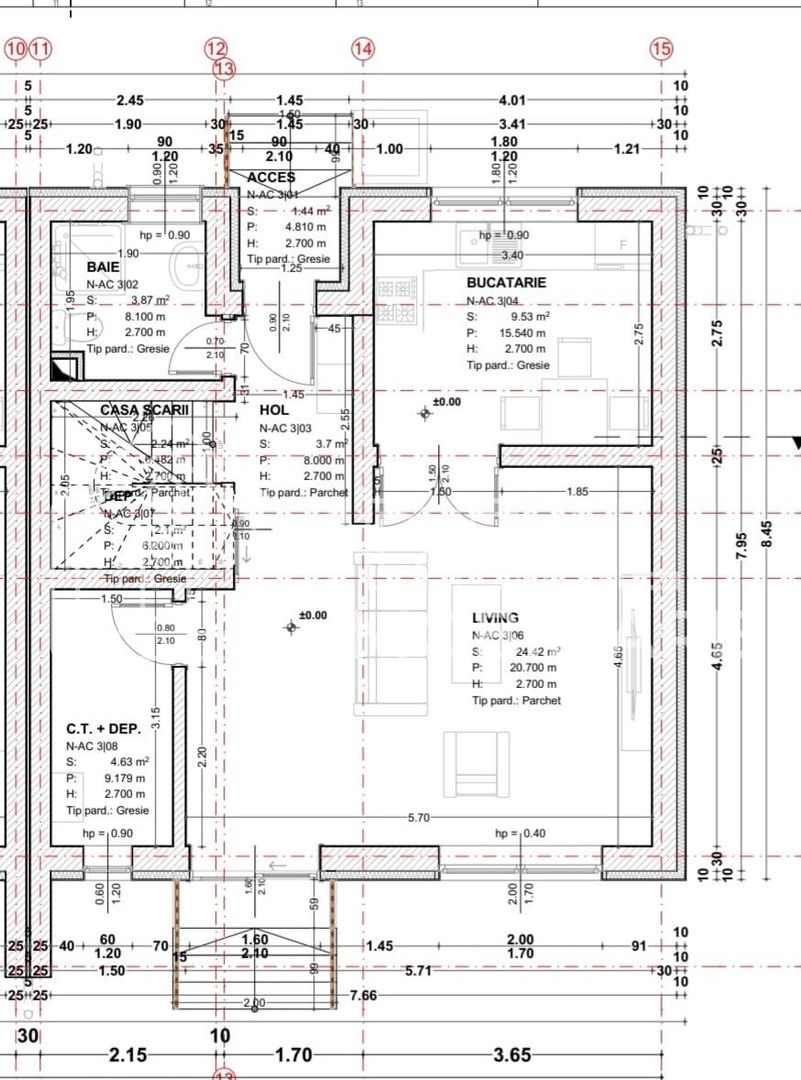 Triplex cu 4 camere si gradina, in Cisnadie - Schiță 11