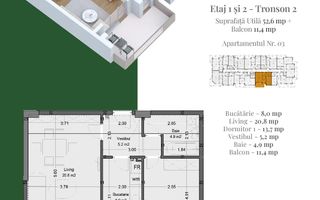 Th. Pallady | 2 Camere compartimentare practica | Metrou Teclu - Schiță 2