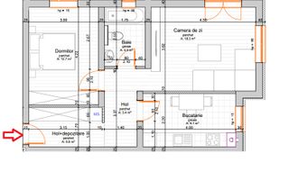 Apartament nou cu bucatarie inchisa. Clima. Langa magazin si transport in comun. - Schiță 10