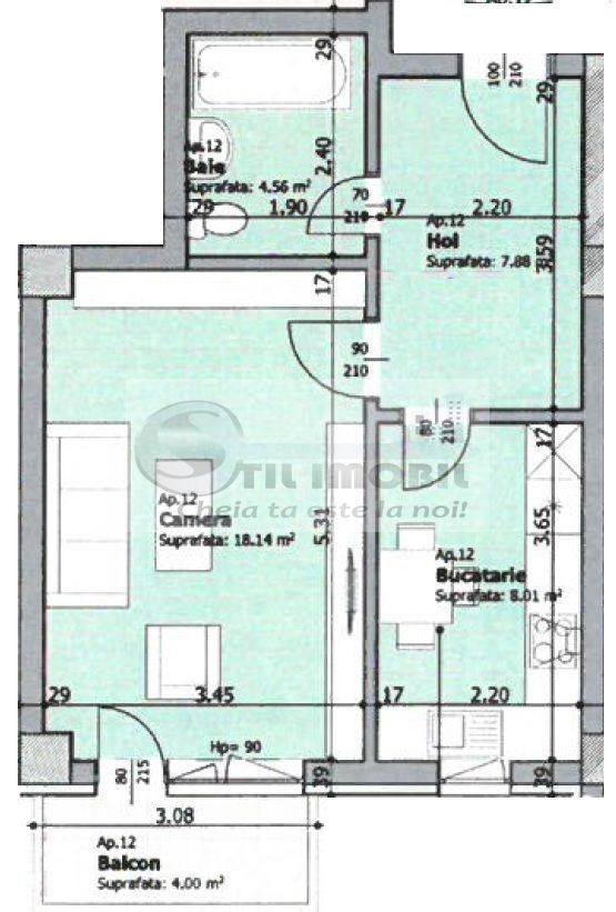 APARTAMENT 1 CAM PLATOU GALATA - 57,500 € - Poză 2