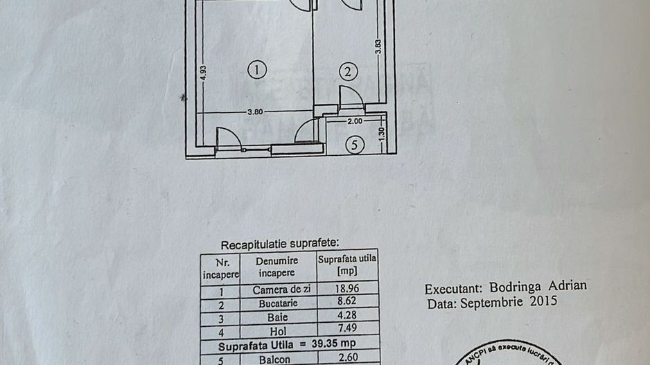Apartament 1 Camera 20th Residence 2016 - Schiță 8