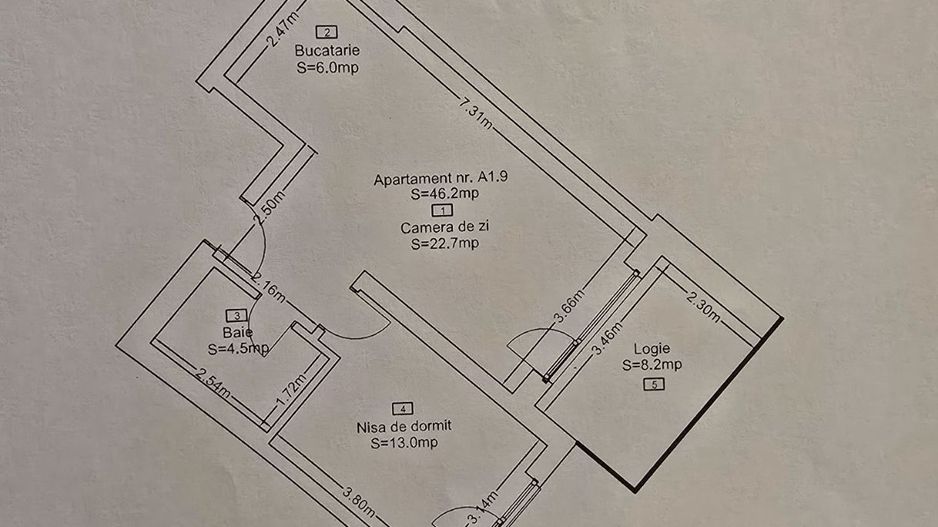 Apartament 2 camere, 54.4 mp, ansamblu nou 2024 - Poză 16