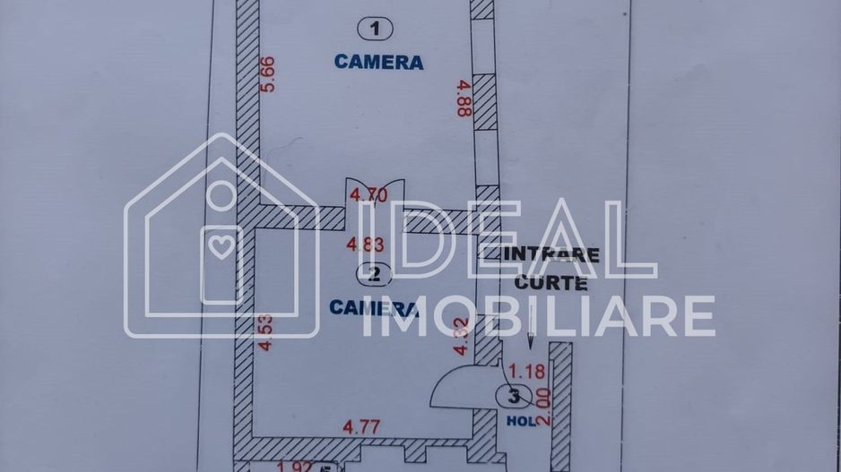 Casa cu 2 camere si pivnita mare, zona Ultracentrala - Schiță 10