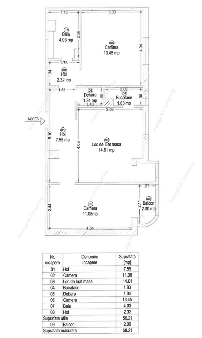 Apartament 3 Camere | Etaj 4 | Bucovina - Schiță 6