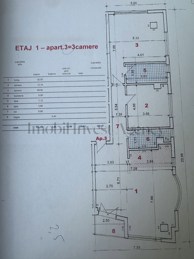Apartament cu 3 camere de inchiriat in zona Herastrau-Soseaua Nordului - Schiță 30
