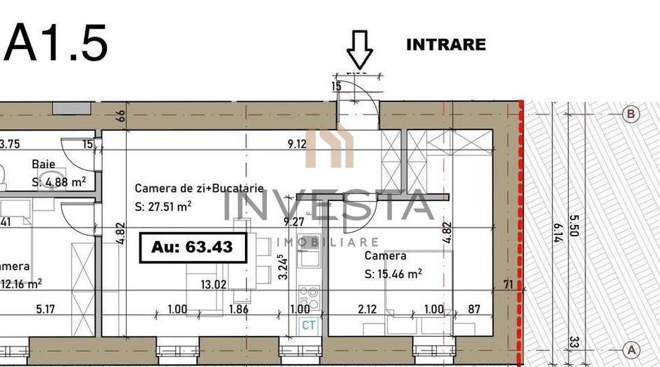 Spatiu de birouri cu 3 camere, bloc nou, Ultracentral zona Clinicilor - Schiță 9