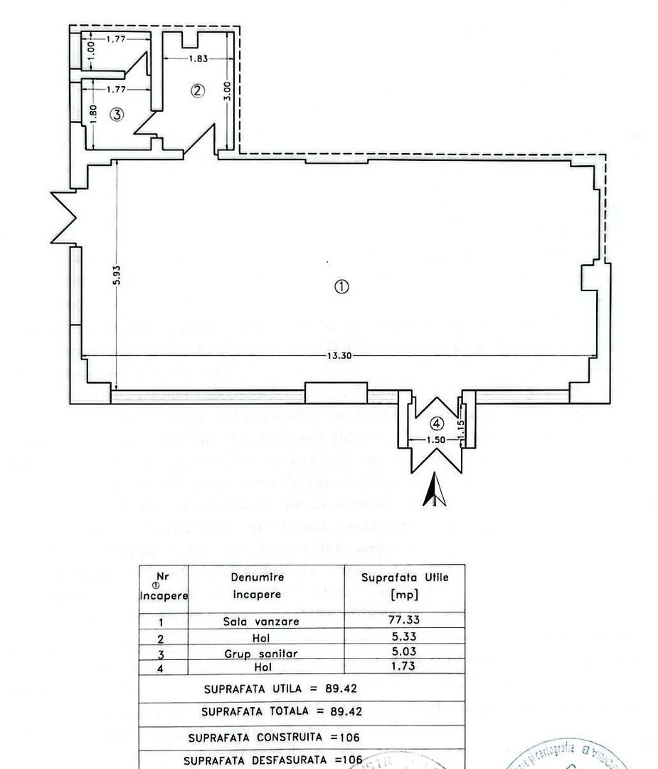 DE ÎNCHIRIAT - Spațiu comercial 90 mp, zona TRAIAN; - Poză 3