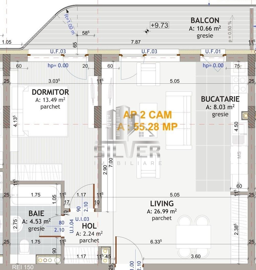 Apartament cu 2 camere/terasa 11 mp/ zona strazii Eroilor! - Poză 4