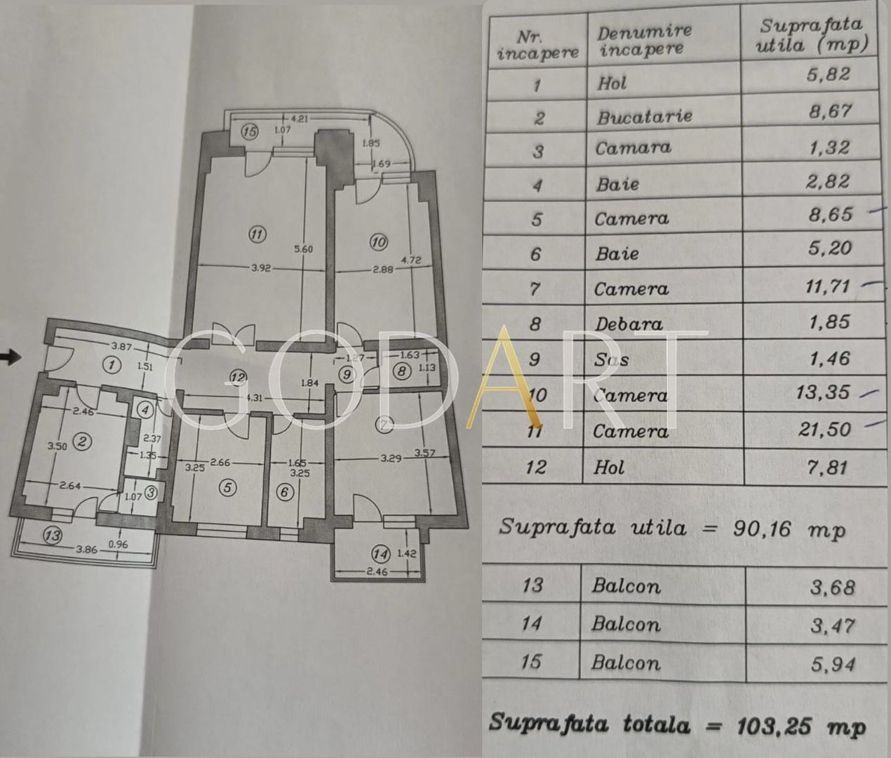 Apartament 4 camere | Bloc 1990 | 3 balcoane | Vedere panoramica - Poză 21