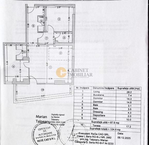 3 camere - Decebal I Terasa deschisa I  Etaj 4/5 I Loc de parcare - Poză 10