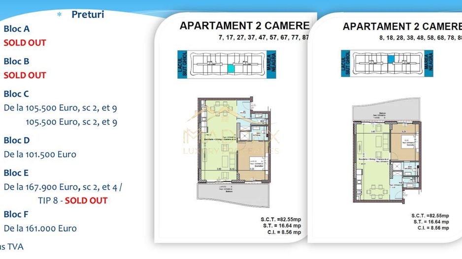 Apartament de vanzare 2 camere + 2 bai I Mamaia Nord I Malul Marii Negre - Poză 25