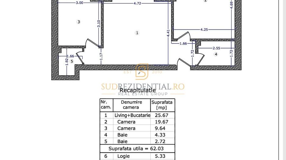 Apartament cu 3 camere de vanzare, Brancoveanu - Alunisului, Sector 4 - Schiță 7