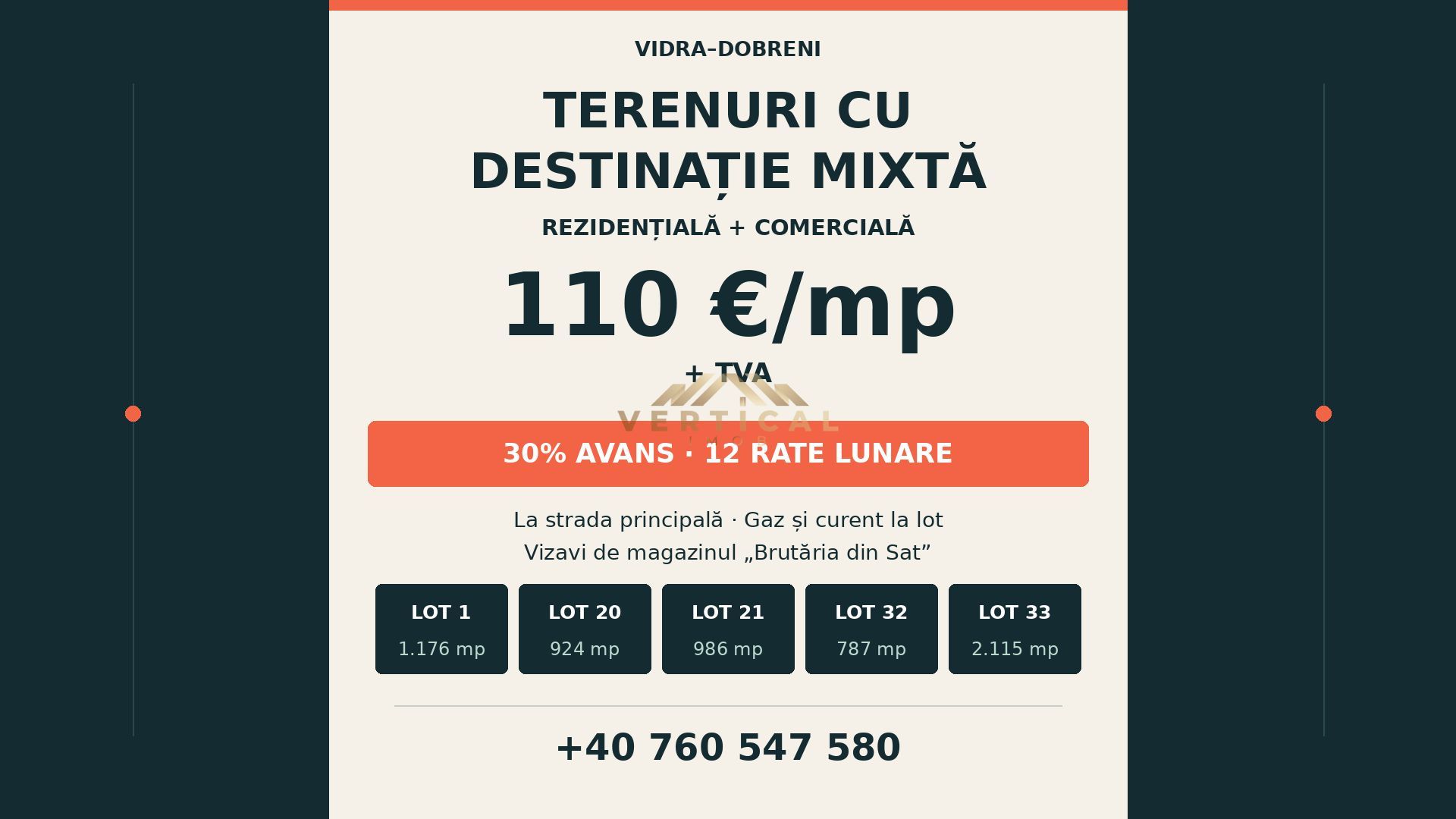 Exclusivitate teren rezidential/comarcial Berceni-Vidra - Poză 1