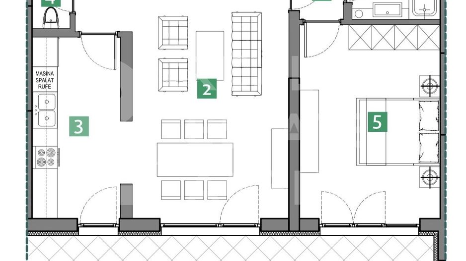 Apartament cu 2 camere și terasă, Sisești - Schiță 8