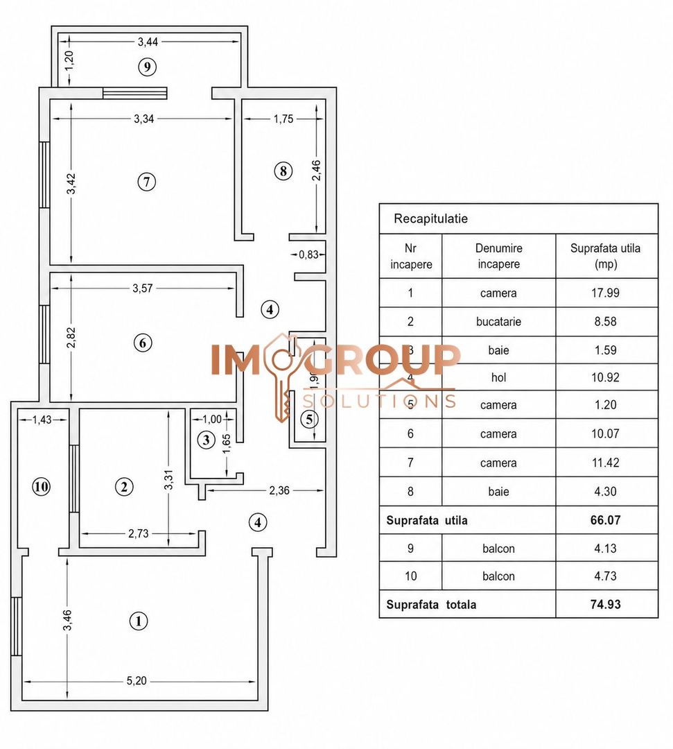 Nicolina - 3 camere decomandat - etaj intermediar 75mp - Poză 1
