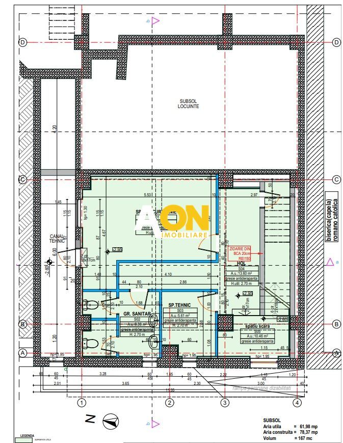 Spatiu ultracentral, 272 mp, S+P+1E ideal pentru birouri, clinica - Schiță 4