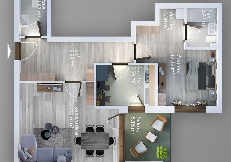 2camdec-premium,sec4,str.A.Persu, Lidl-Kaufland-parc T. Arghezi - Poză 1