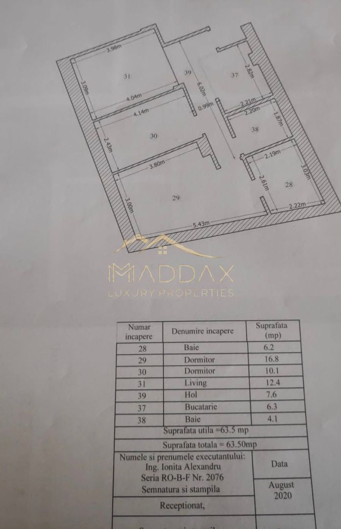 Apartament cu *3 camere* / Cladire Istorica stil Brancovenesc / Universitate - Schiță 39