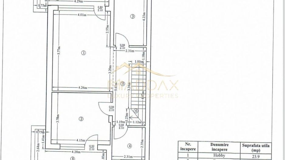 Vilă **6 camere  **451mp // Zona Iancu Nicolae - Schiță 47