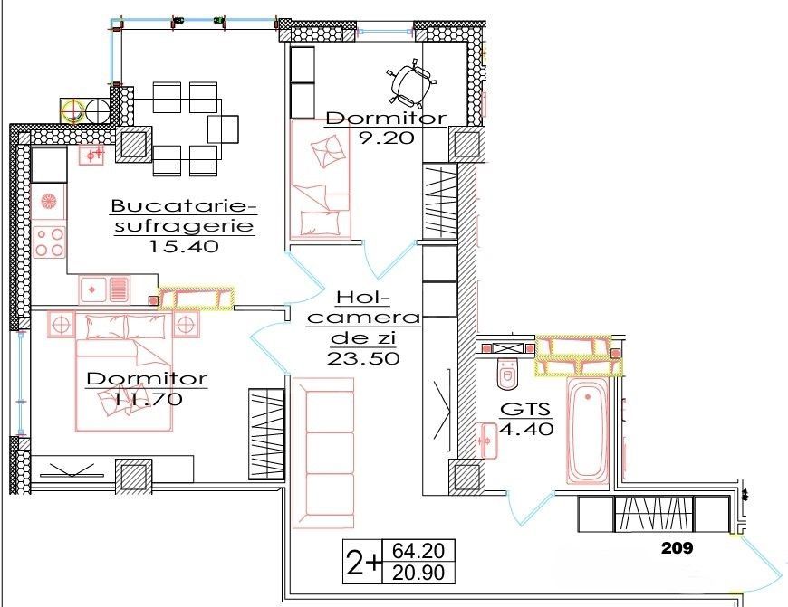 Vânzare, apartament, 2 camere, str. Ialoveni, Telecentru. - Poză 3