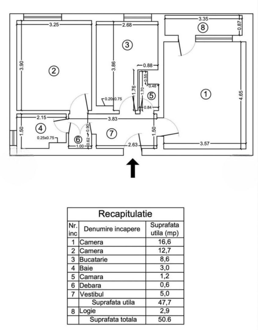 Aprtament 2 camere iesire directa spre Parcul Drumul Taberei - Schiță 5