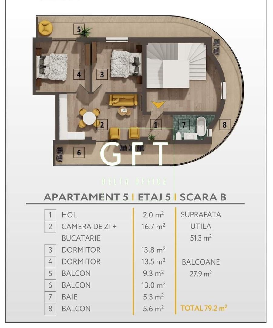 Apartamente 1-3 camere, zona semicentrală! - Poză 8