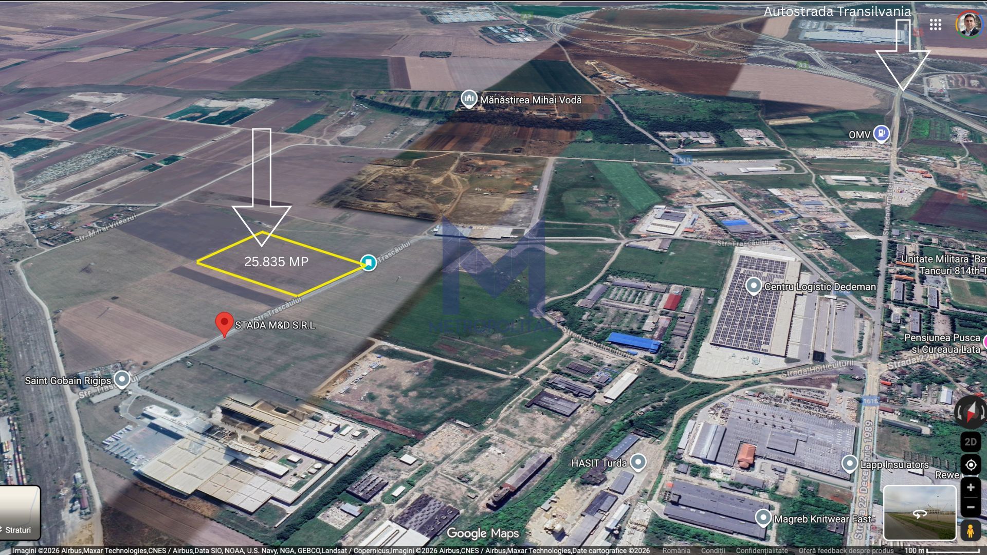 Teren 25.835 mp destinație industrială Turda lângă Autostradă - Poză 1